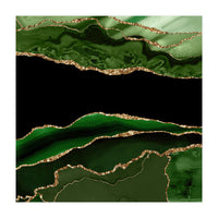 Green & Gold Agate Texture 11 (Print Only)
