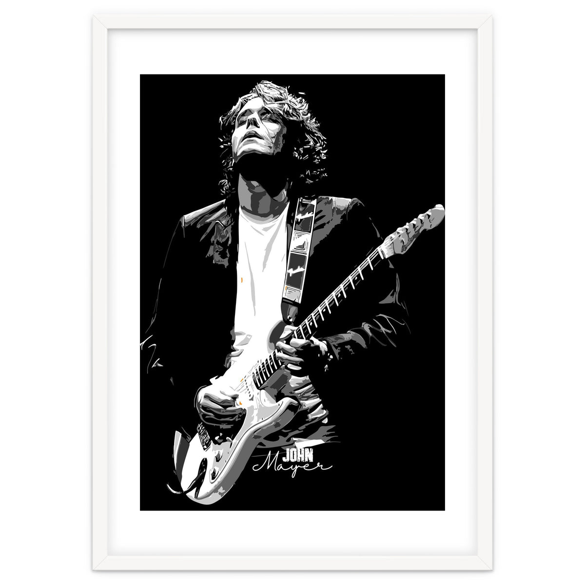 John Mayer American Musician Legend in Grayscale