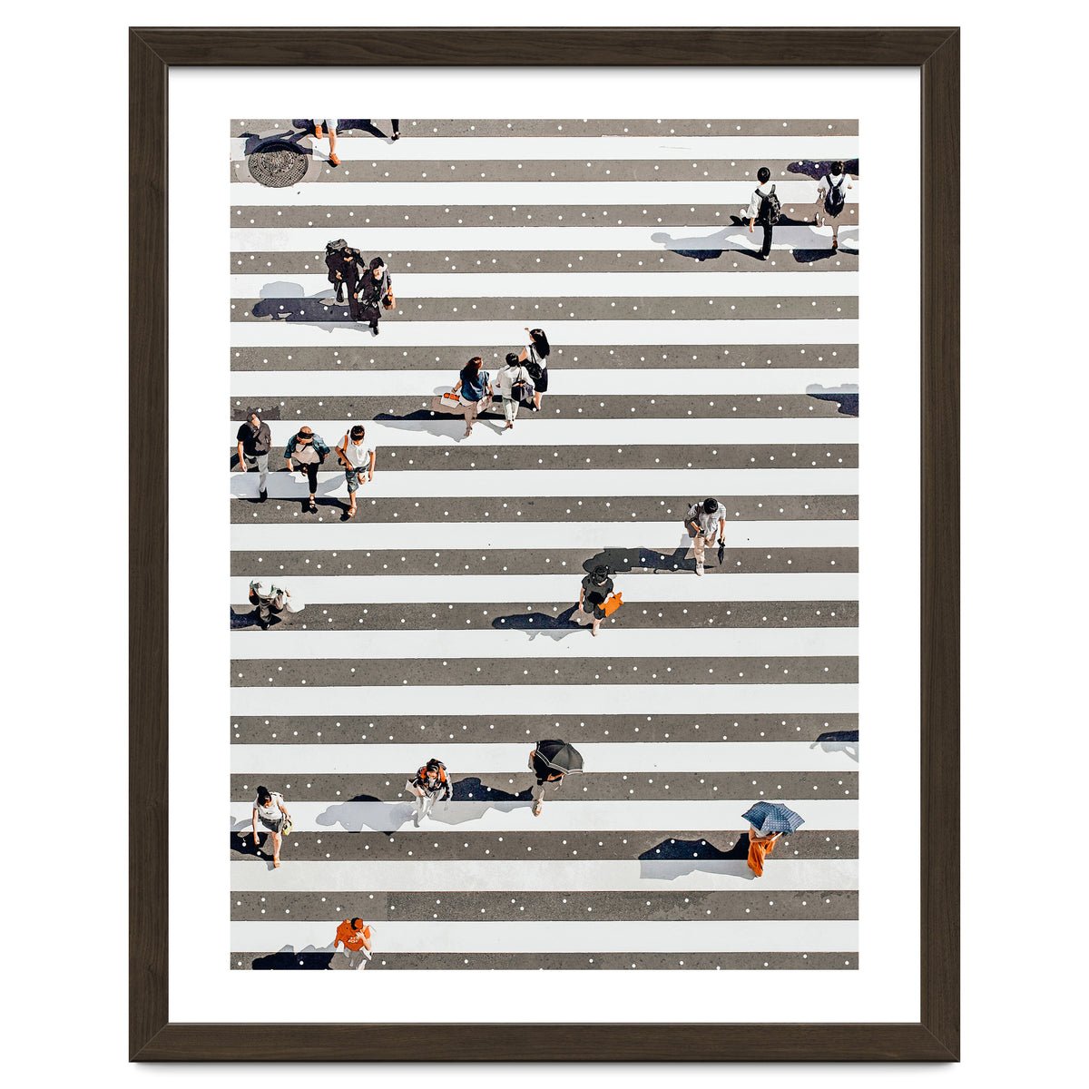 Rain Crossing | Polka Dots Zebra Crossing On The Street | Rain Eclectic Modern Graphic Design
