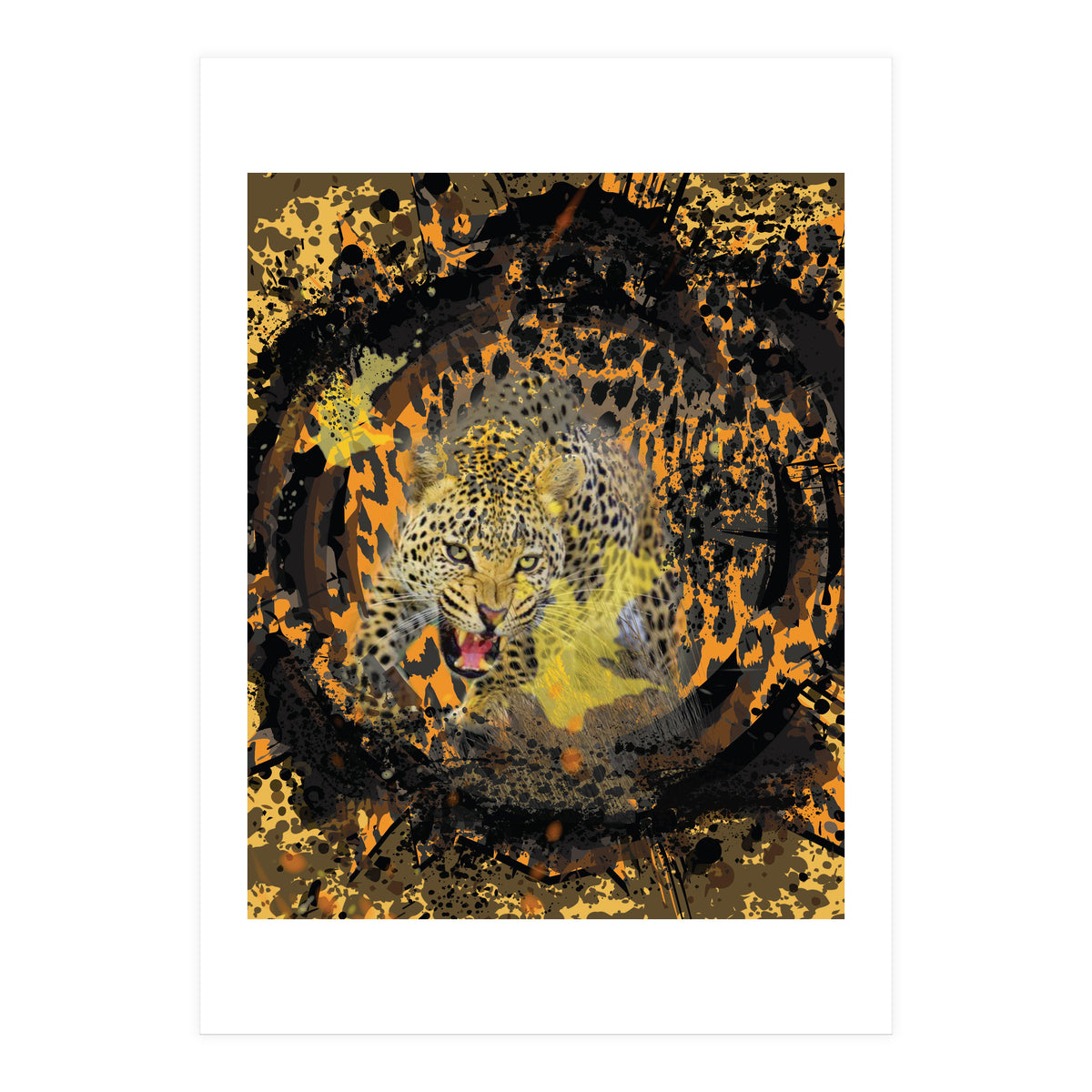 Angry Leopard (Print Only)