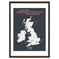UK & Ireland Map of Alien First Contacts in Movies