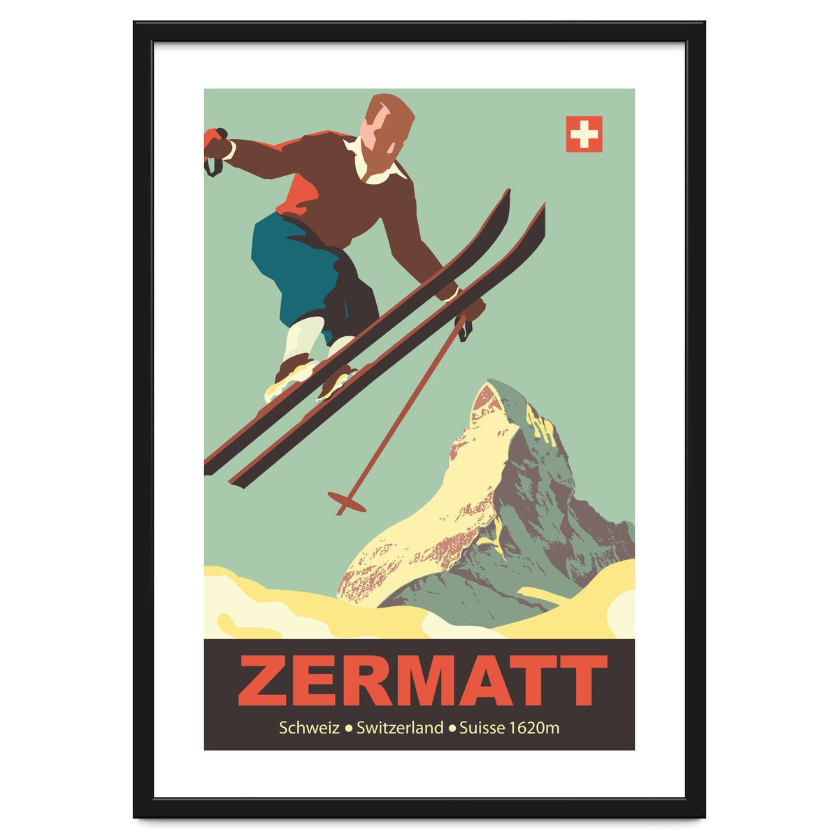 Ski Jump on Zermatt, Switzerland