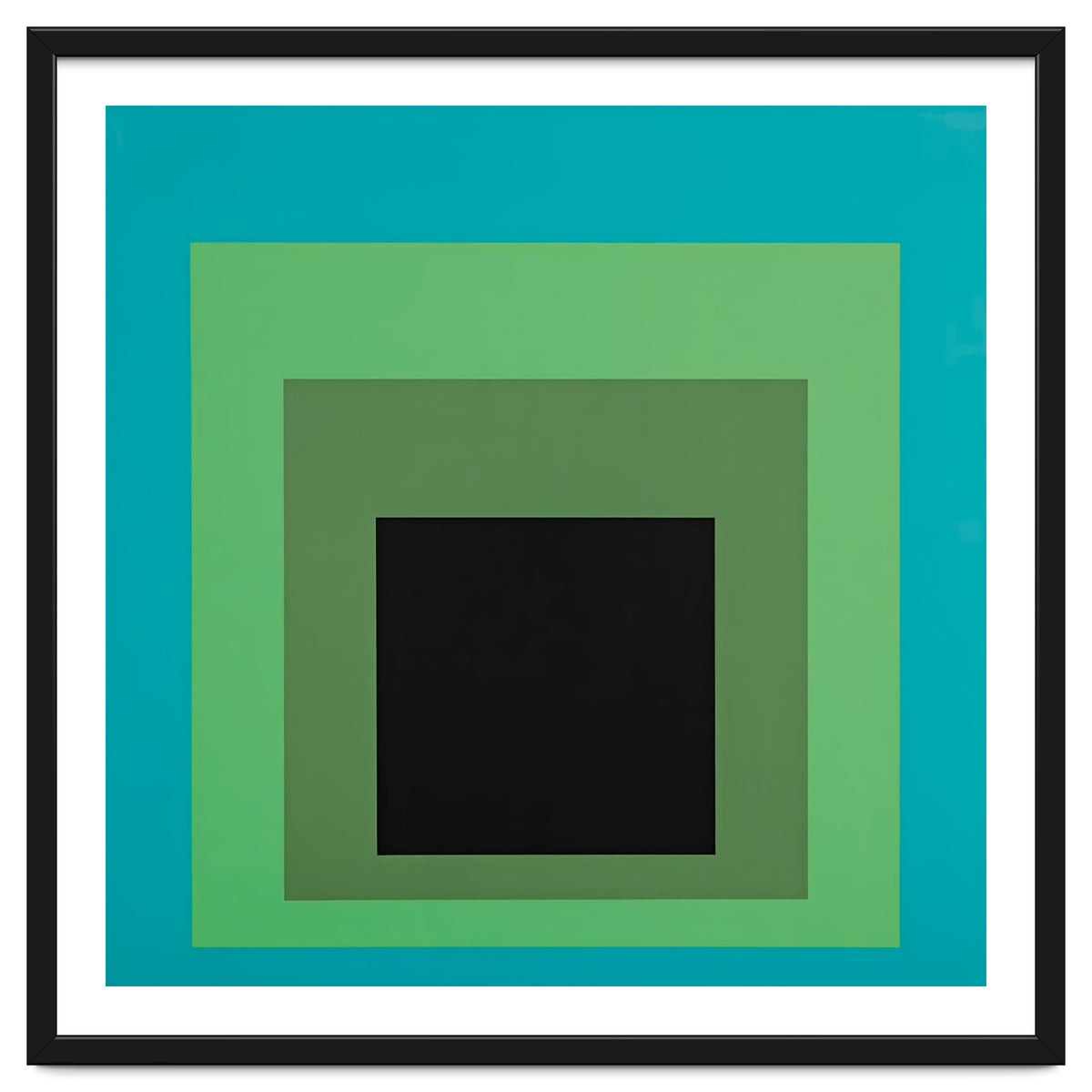 JOSEF ALBERS - HOMAGE TO THE SQUARE GREEN BLACK