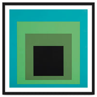 JOSEF ALBERS - HOMAGE TO THE SQUARE GREEN BLACK
