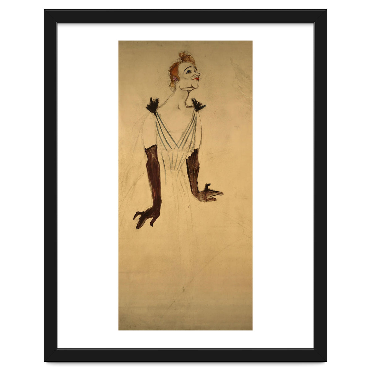 Henri de Toulouse-Lautrec / 'Yvette Guilbert', 1894, 186 x 93 cm.