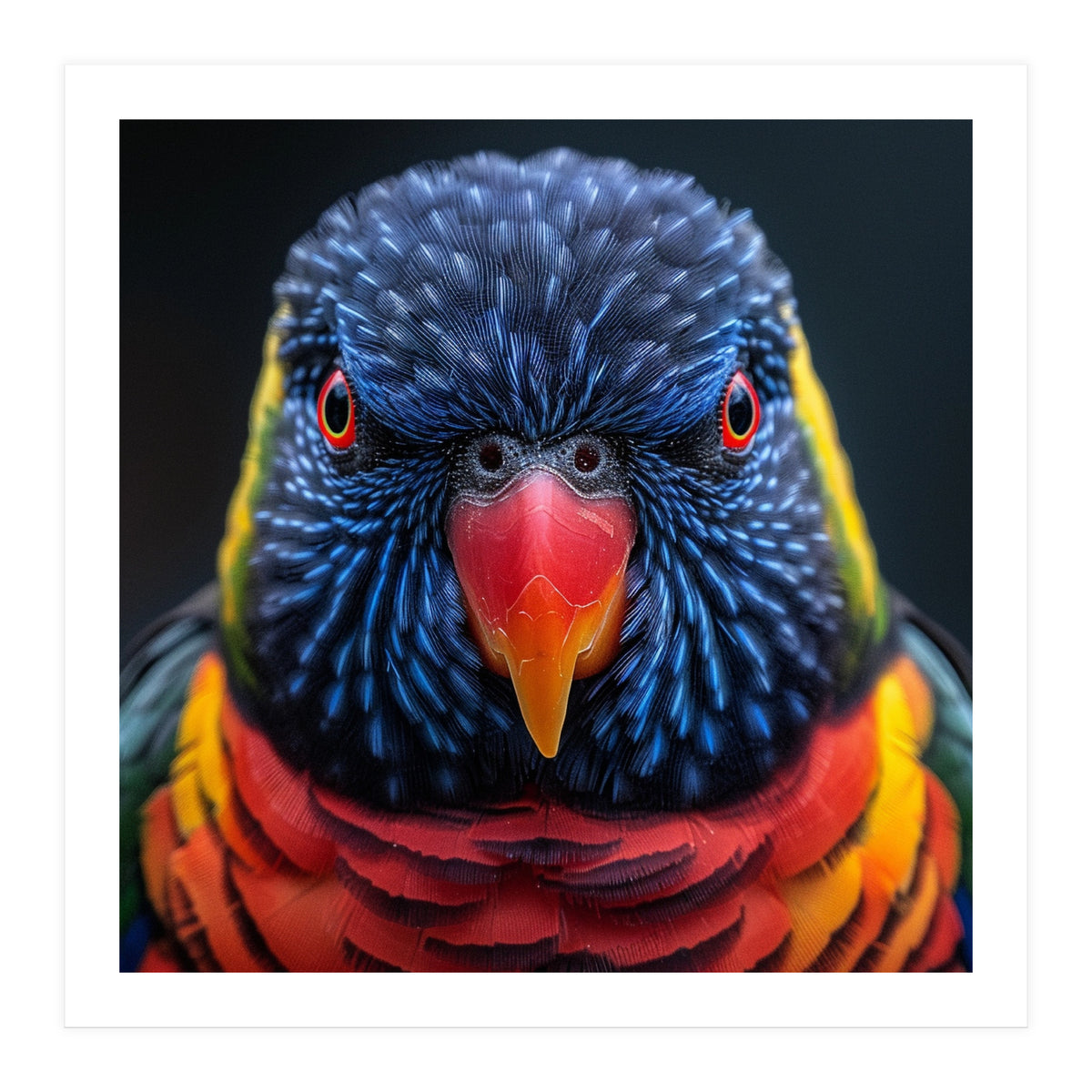 Close Up Of A Colorful Rainbow Lorikeet Bird (Print Only)