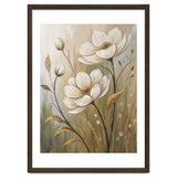 Elegant White Anemone Floral Oil Painting thumbnail