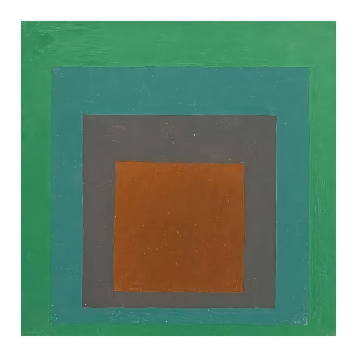 JOSEF ALBERS - HOMAGE TO THE SQUARE GREY BROWN GREEN (Print Only)