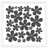 Grey Flowers Pattern