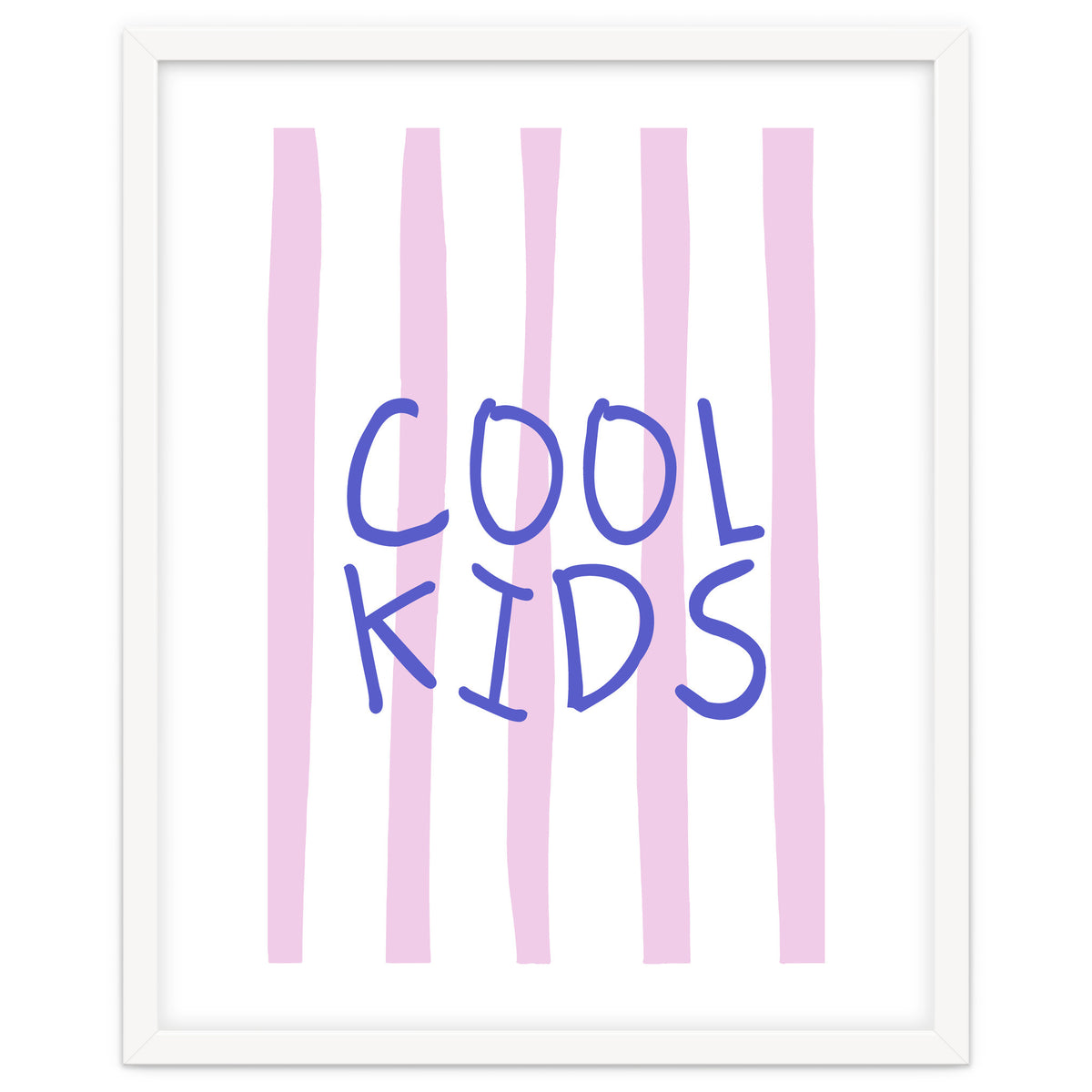 Cool Kids Club, Fun Playful Quote Print for Kids Room and Playroom Decor