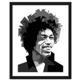 Jimi Hendrix Rock And Blues Music Black White thumbnail