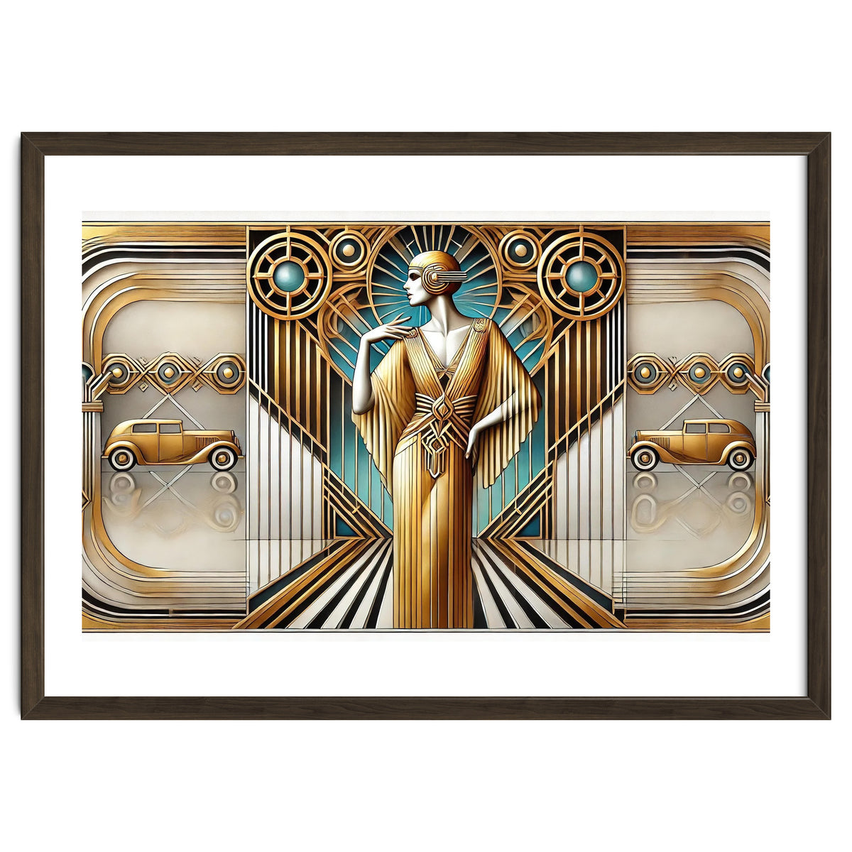 Gatsby Woman Art Deco Scene