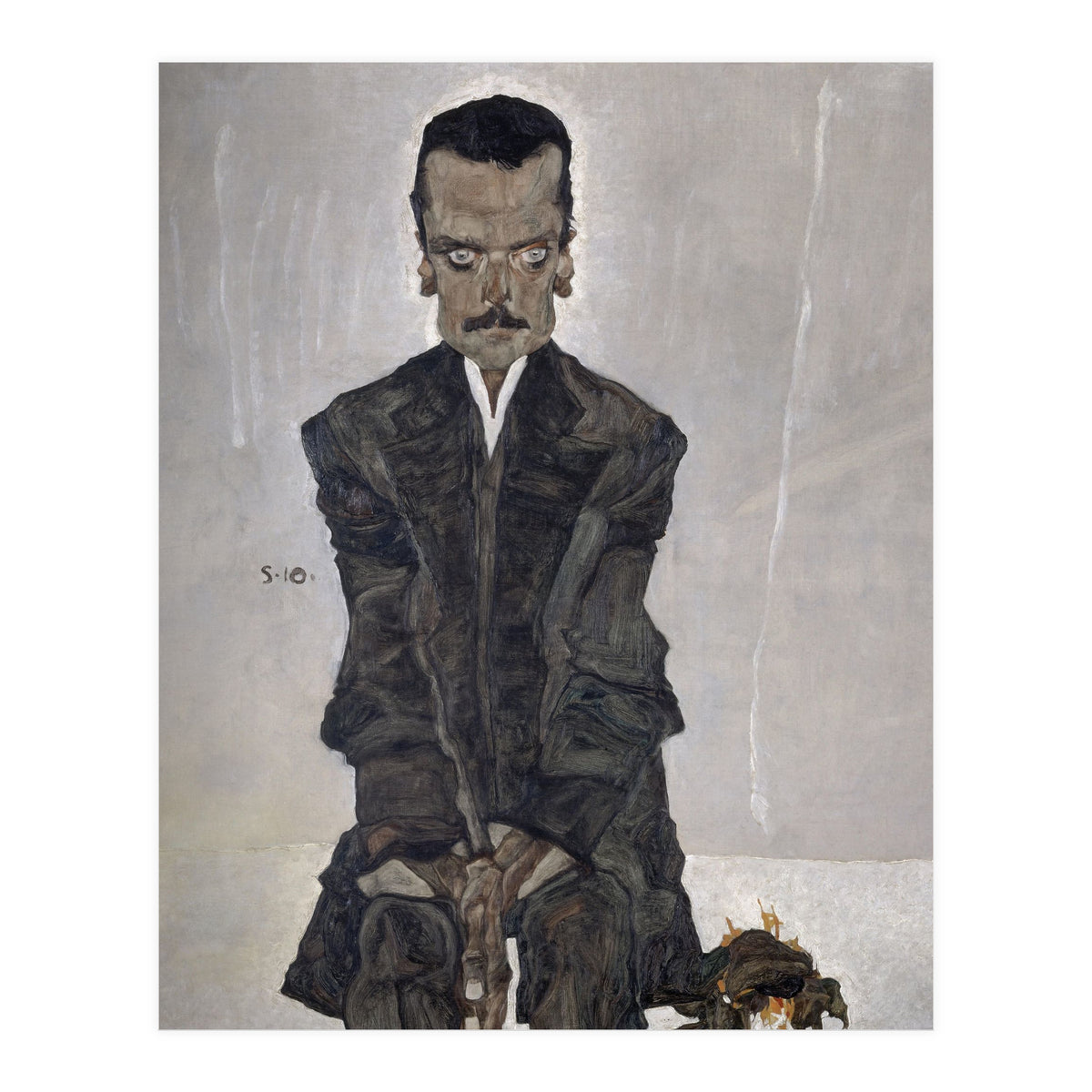 'Portrait of the Publisher Eduard Kosmack', 1910, Oil on canvas. EGON SCHIELE. (Print Only)