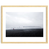 Family walking on the black sand beach - Iceland thumbnail