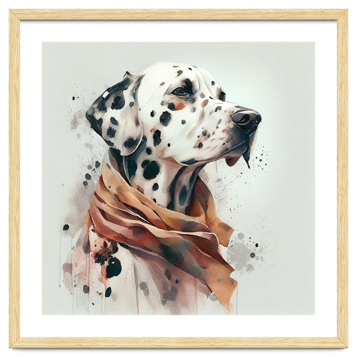 Watercolor Dalmatian Dog
