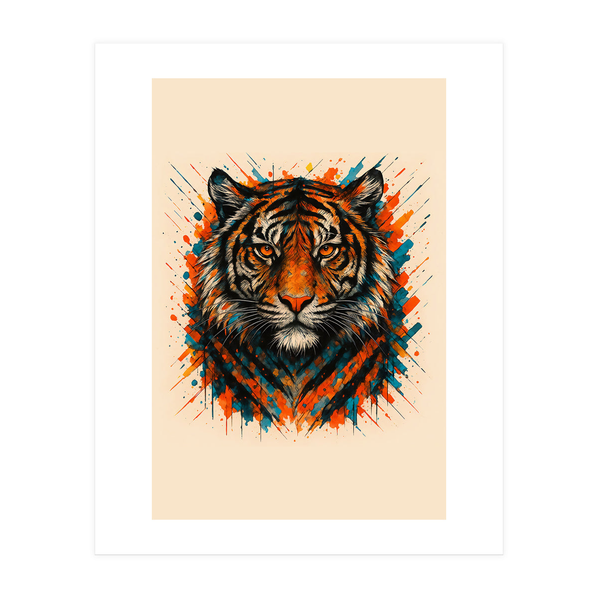 Tiger Animal Watercolor (Print Only)