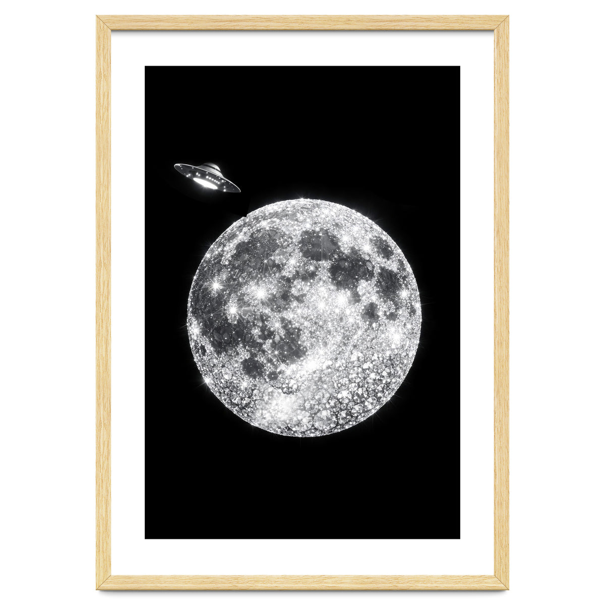 Diamond moon and UFO