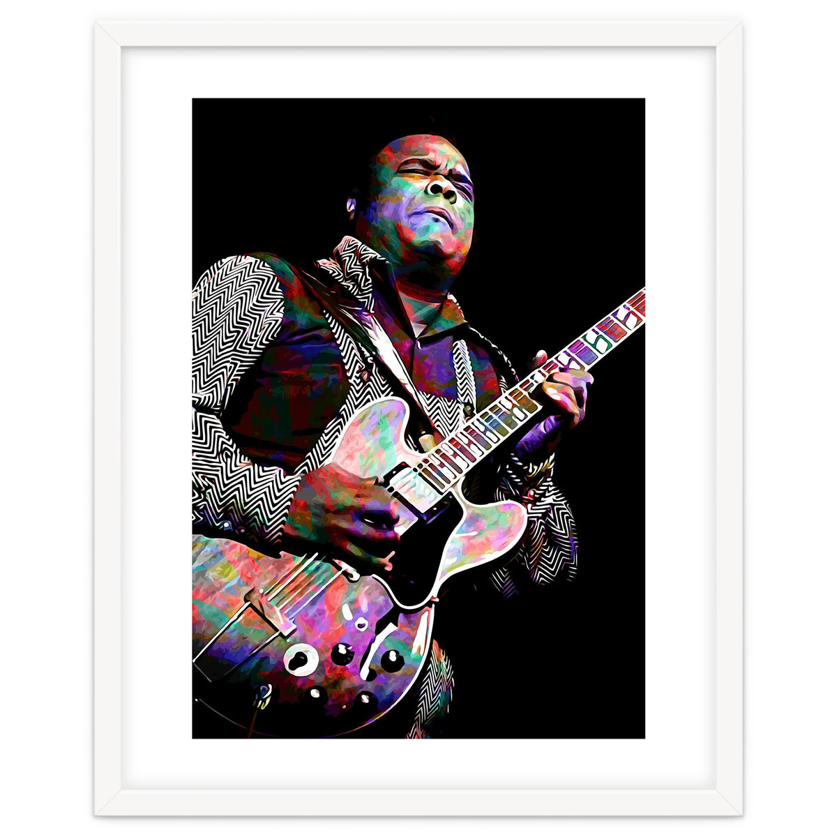 Freddie King American Blues Guitarist Colorful