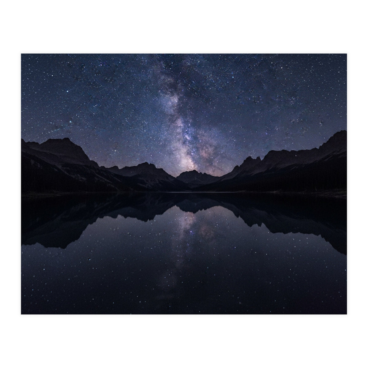Starlit Reflection: Milky Way Over Mountain Lake (Print Only)