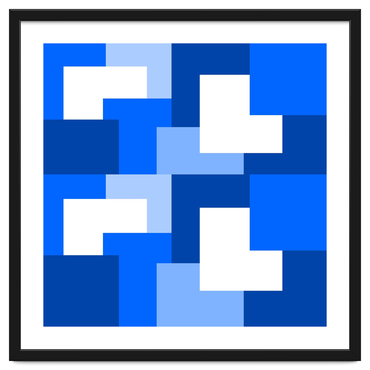 Blue Abstract Square Tiles
