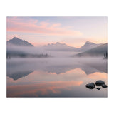 Misty Morning Reflection: Serene Alpine Lake (Print Only) thumbnail
