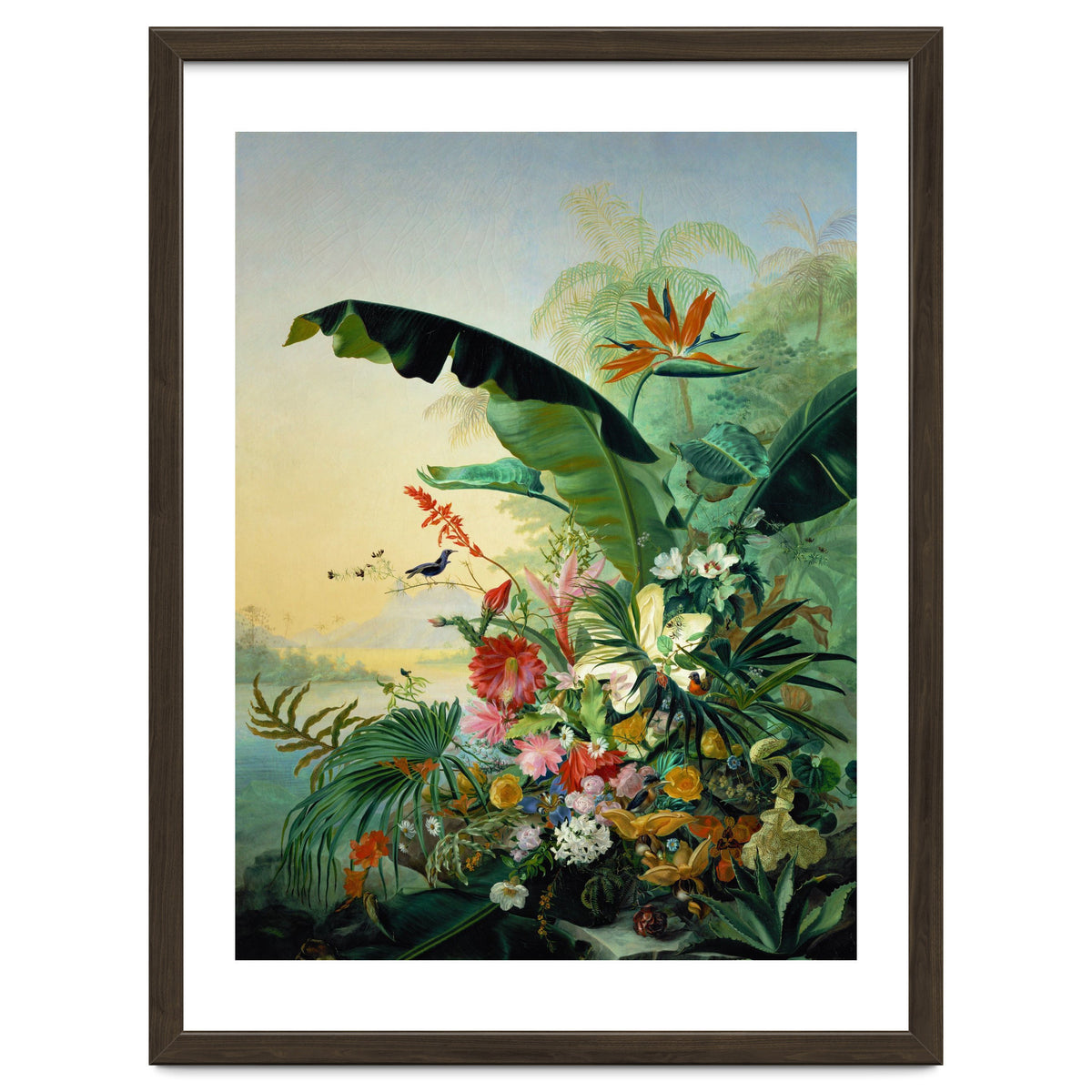 Fleurs exotique, 1836 Exotic flowers from tropical countries. Canvas, 162 x 121 cm.