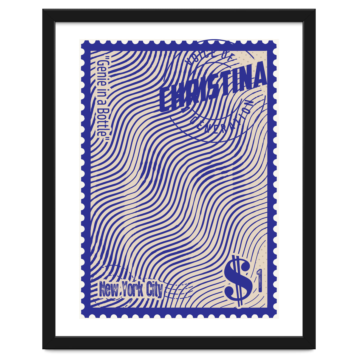 Christina Aguilera Stamps Art