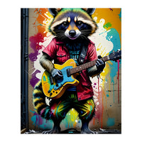 Raccoon Plays Guitar (Print Only)