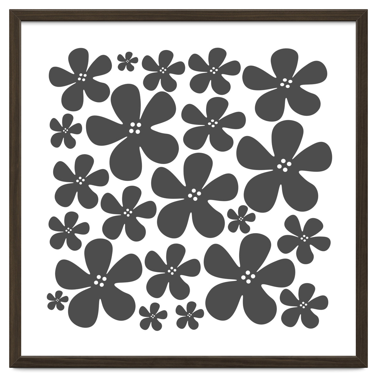 Grey Flowers Pattern