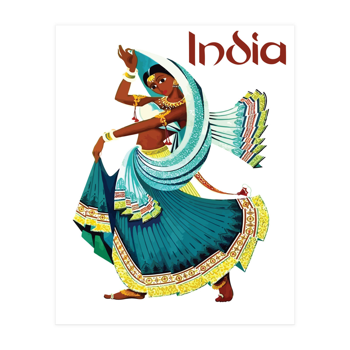 India Dancing Girl (Print Only)