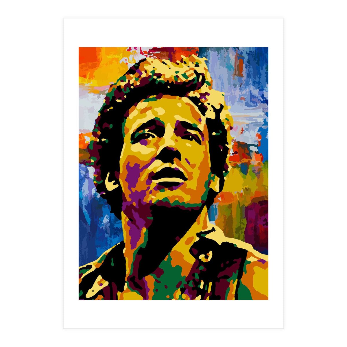 Bruce Springsteen Colorful abstract (Print Only)