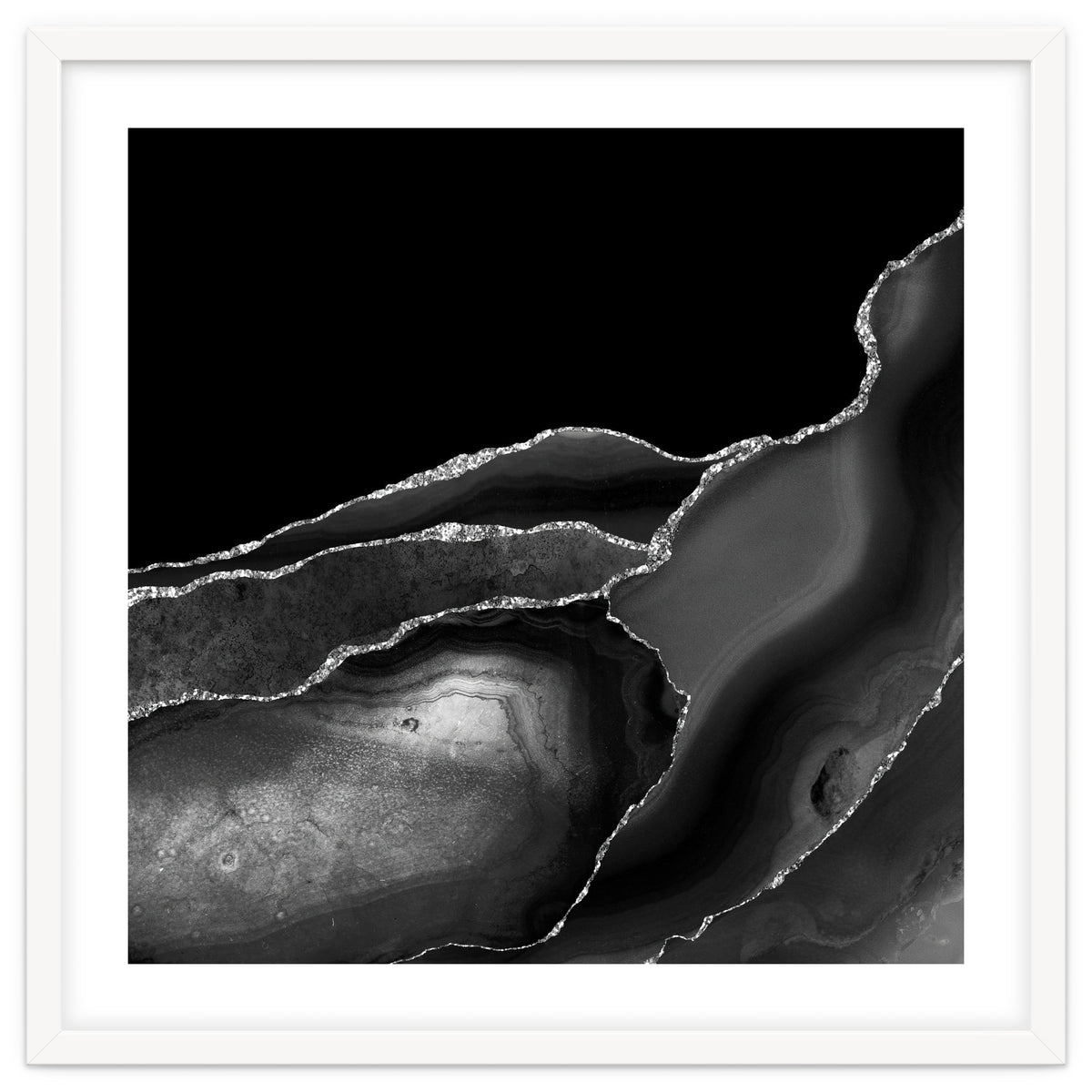 Black & Silver Agate Texture 04