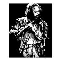 Ian Anderson Rock Music Legend in Grayscale 2 (Print Only)