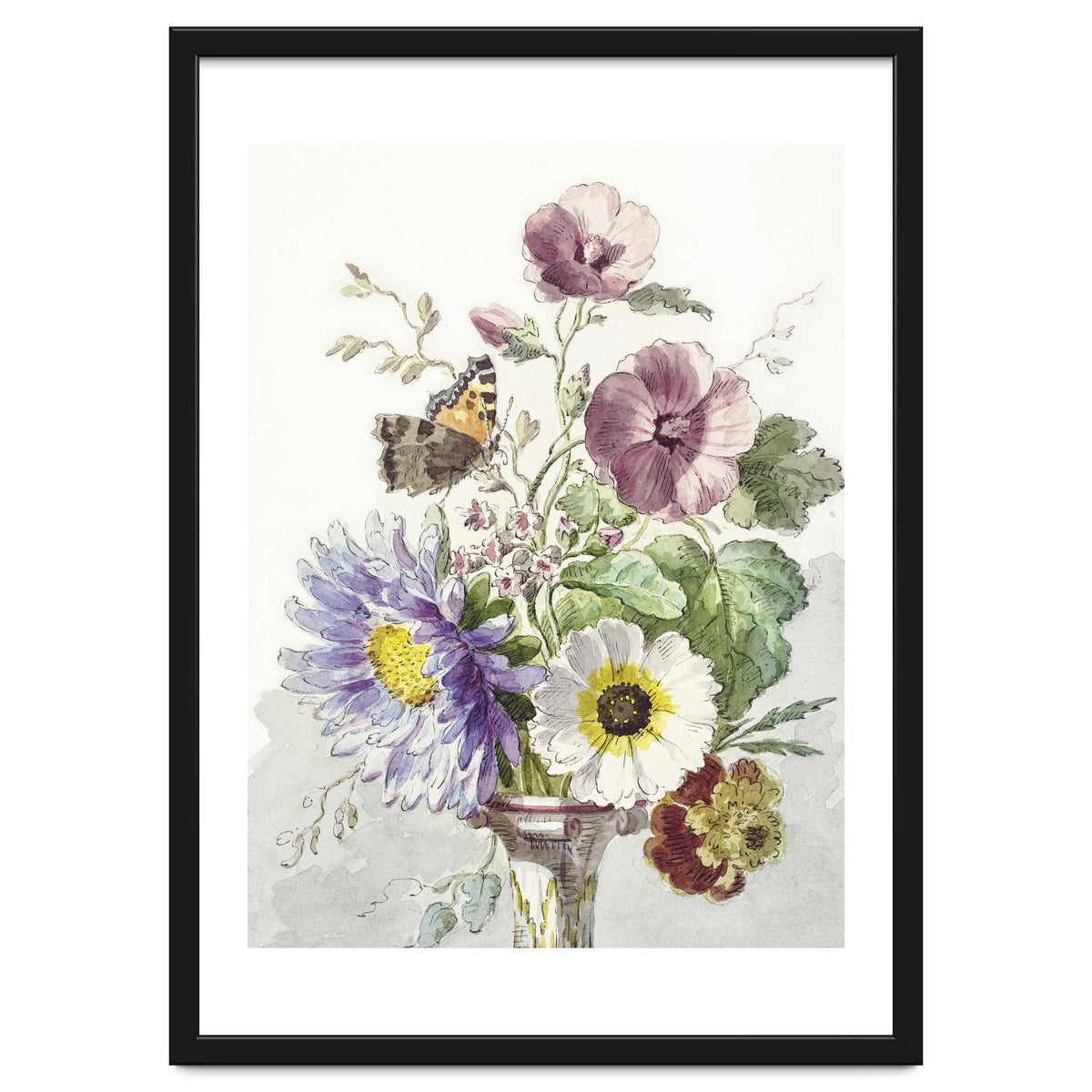 William van Leen – Bouquet of Flowers with a Butterfly (1763–1825)