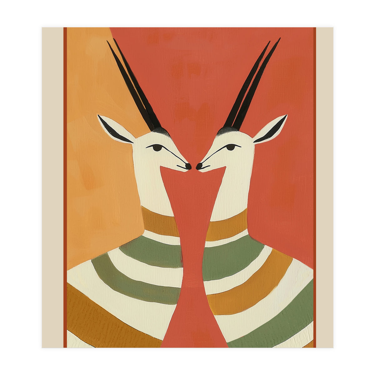 Two Gazelles In Stillness (Print Only)