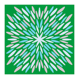 Petal Burst - green, blue, beige (Print Only) thumbnail