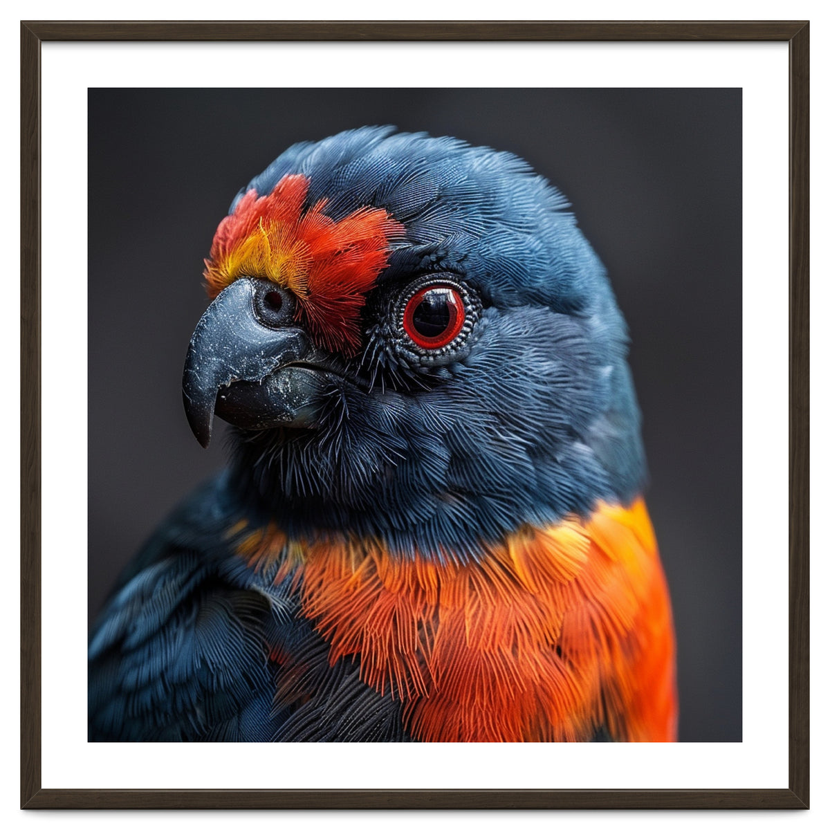 Close Up Portrait Of A Colorful Parrot
