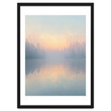 Misty Sunrise Over Pine Forest Lake thumbnail