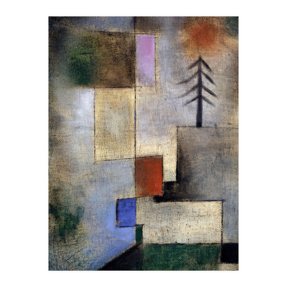 Paul Klee Small Fir Tree Abstract Painting (Print Only)