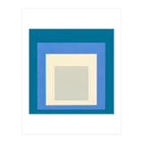 JOSEF ALBERS - HOMAGE TO THE SQUARE: BLUE WHITE GREY (Print Only) thumbnail