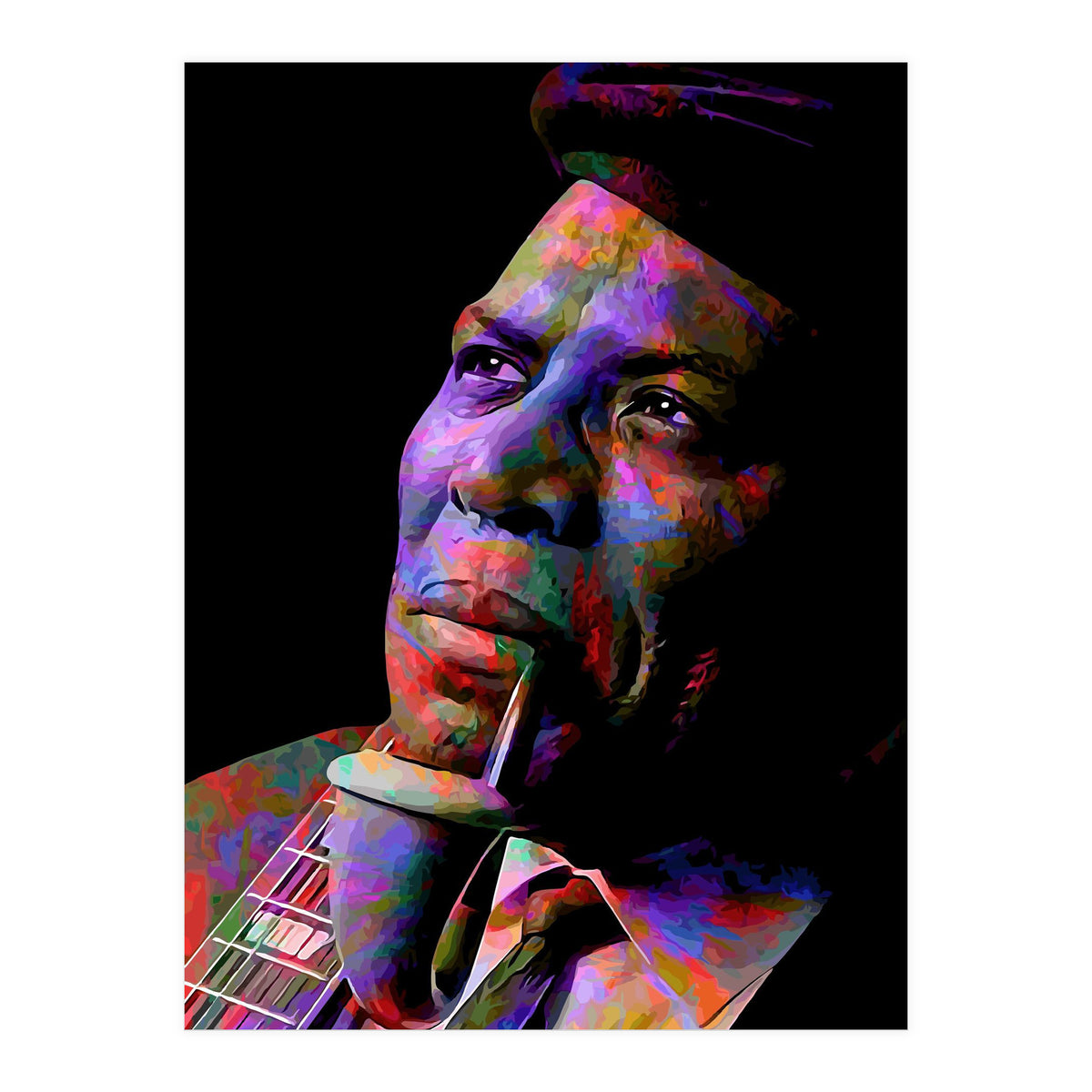 Howlin Wolf American Blues Musician Legend Colorful (Print Only)