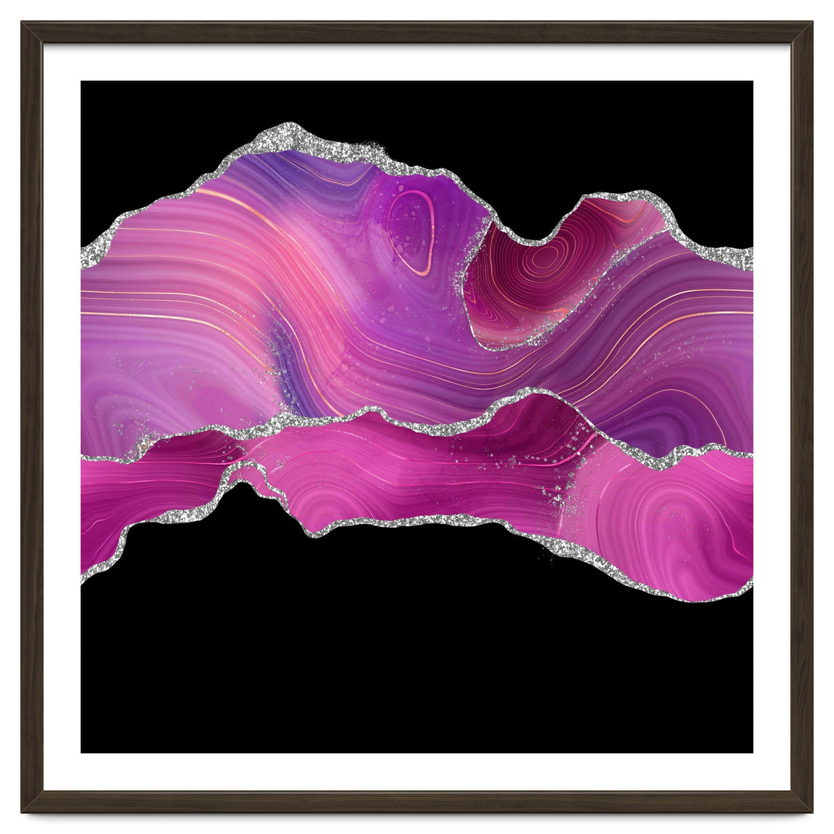 Magenta & Silver Agate Texture 04