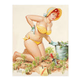 Beautiful Chubby Girl In The Garden (Print Only) thumbnail