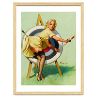 Pinup Sexy Girl On A Target