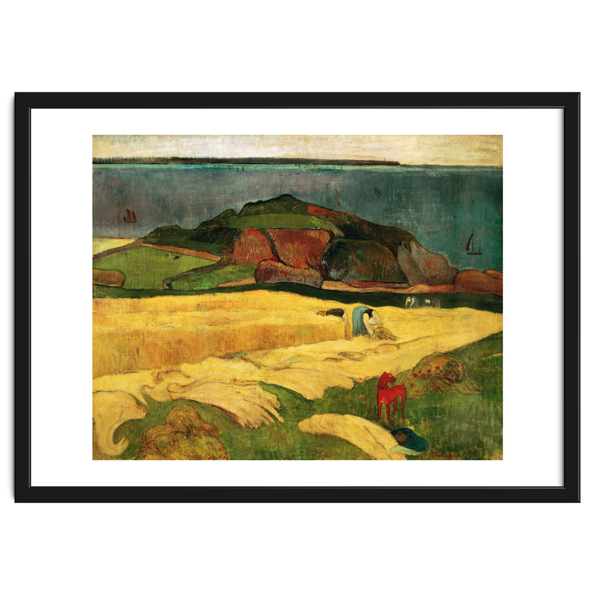 Paul Gauguin / 'Seaside Harvest', 1890, Oil on canvas, 92 × 73 cm.