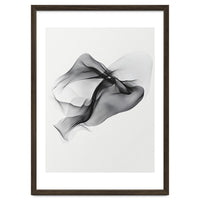 Abstract Black Flowing Fabric Wave