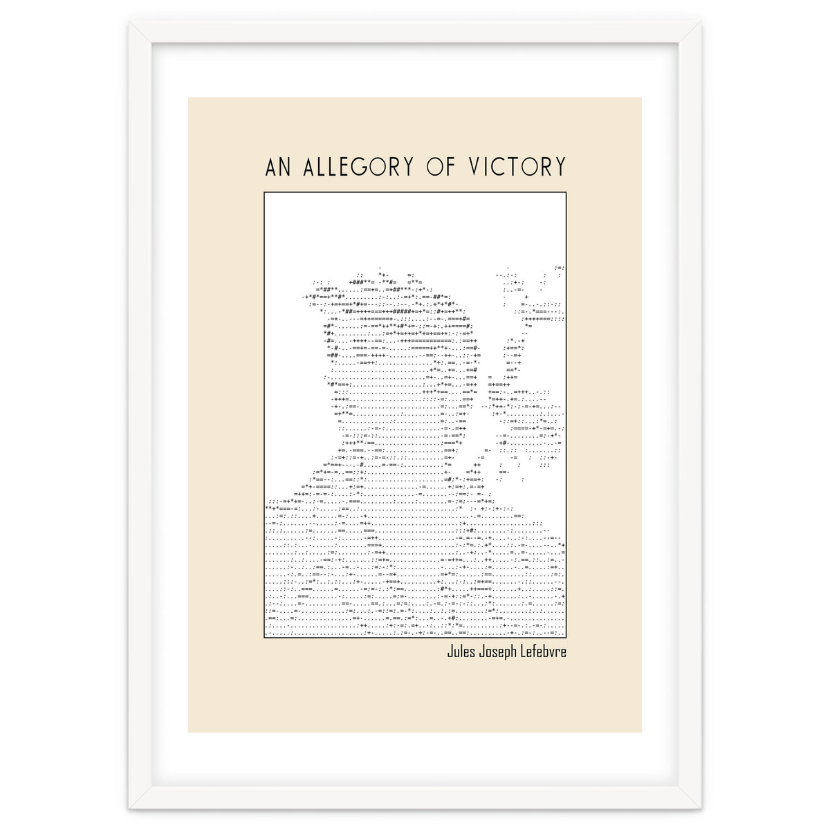 An Allegory Of Victory – Jules Joseph Lefebvre Ascii Art