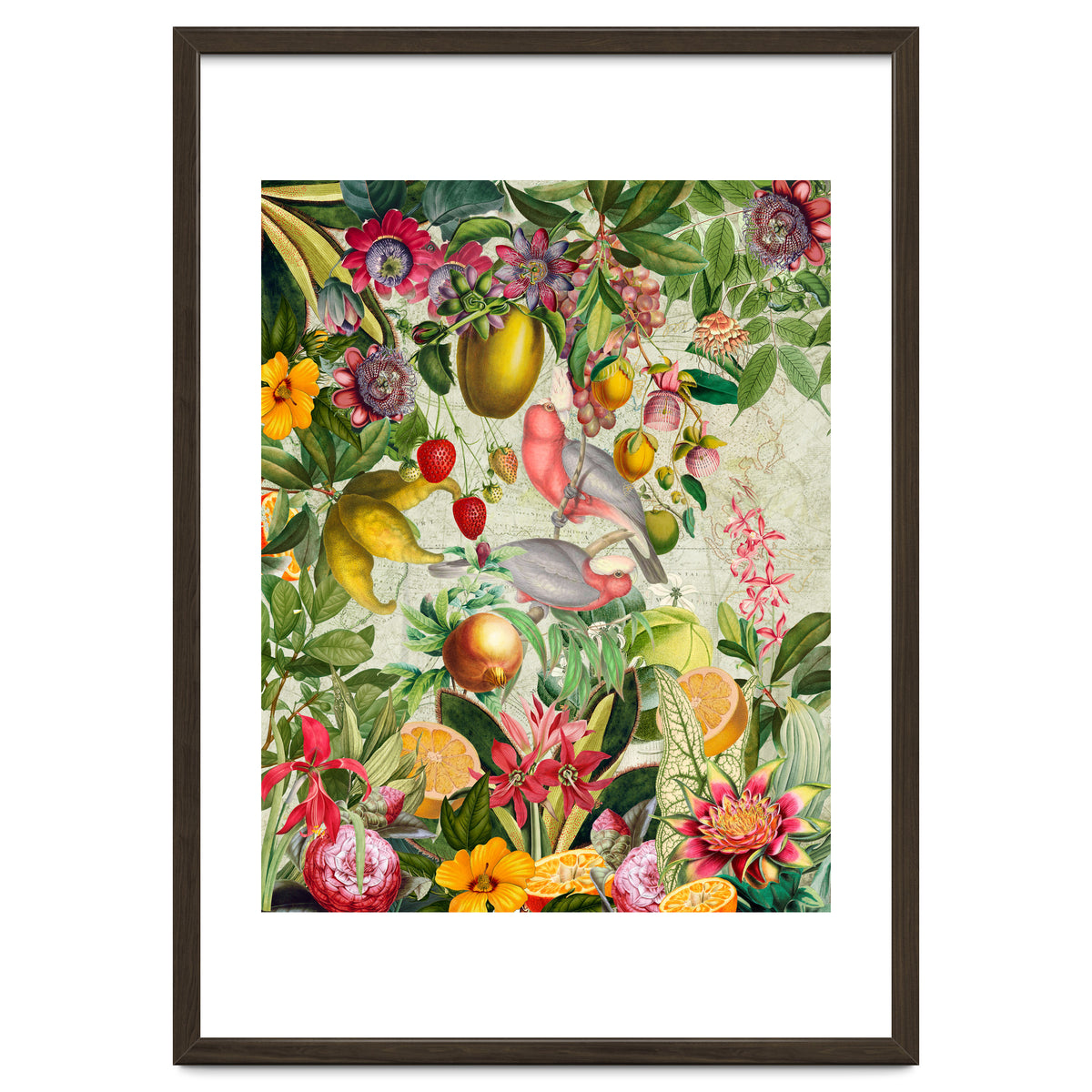 Pink Cockatoo vintage jungle