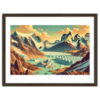 Vintage Argentina, Patagonia Glaciers Poster