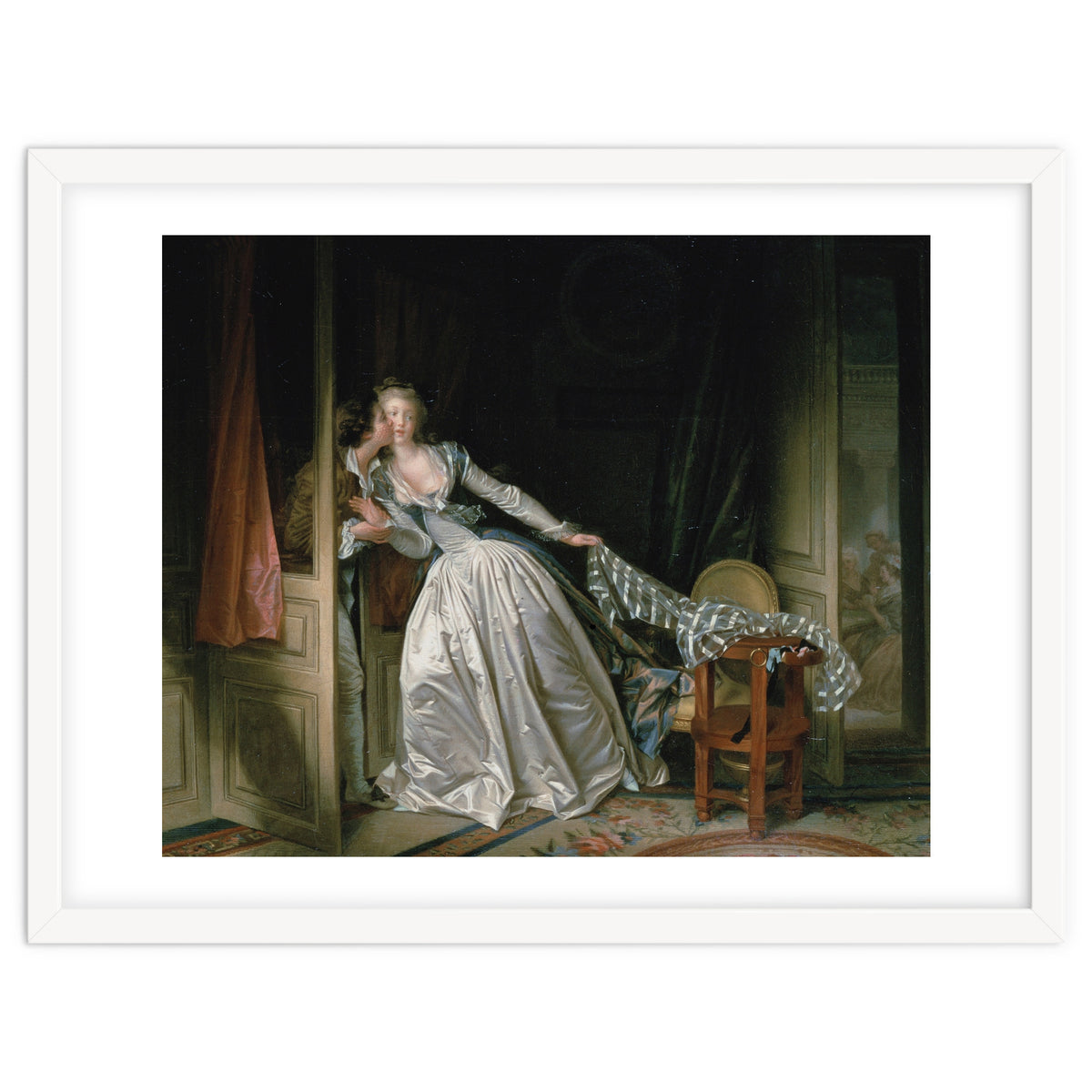 Jean-Honoré Fragonard – The Stolen Kiss | Elegant Rococo Romance & Secret Intimacy